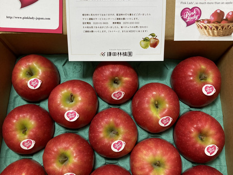 キュンとくる酸味りんご❗　ピンクレディー®（12個から16個）箱含め3キロ