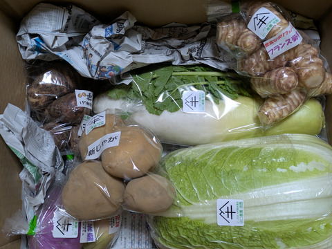 もう少し多めに食べたい方へ　２５００円お勧め旬野菜セット
田口農園徳島「イチオシ旬野菜セット」
農家人が選ぶ旬野菜のおまかせセットです。季節ごとの旬の世界農業遺産ブランド野菜を厳選してお届け致します。