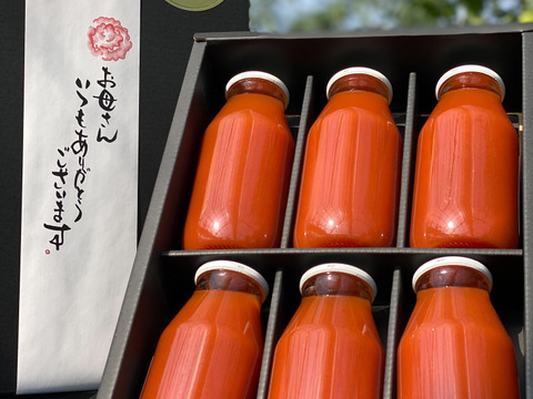 【母の日ギフト】本物の甘さと健康をお届けする贅沢無添加トマトジュース180ml×6
