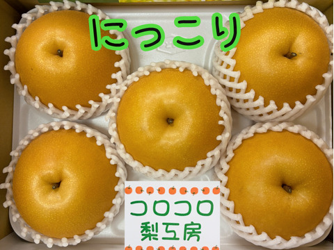 【とにかく甘い‼️】にっこり梨🍐贈答用約2.2kg(3-6個)✨️新高と豊水の交配種✨️甘くてキメが細かでとってもジューシー💦酸味が苦手な方にはおすすめ品種です😋鮮度を保つ為クール便でお届け🚚