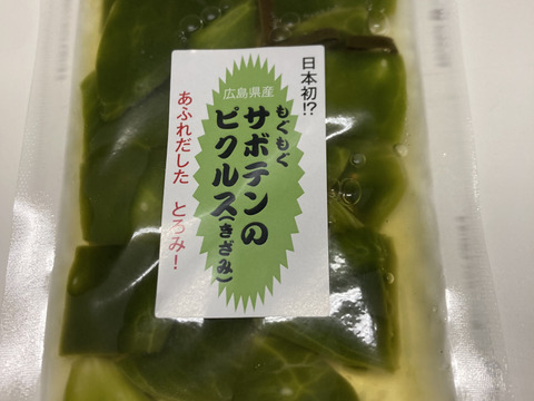 日本初⁉　とろみたっぷり！「もぐもぐサボテンのピクルス（きざみ）」115ｇ