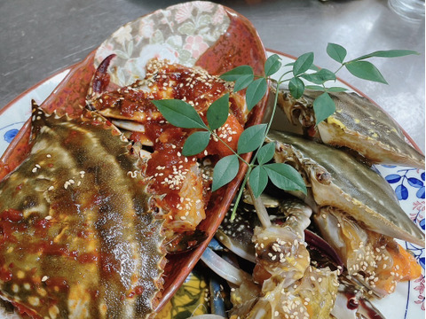 漁師直送！カンジャンケジャン！大サイズ1匹(約450g)〆たカニを使用！