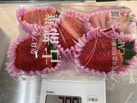 奈良県産ブランドいちご(古都華)大粒