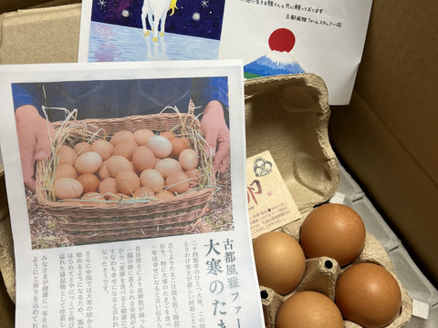 【2025食べちょくアワード受賞卵】古都風雅ファームの大寒卵（大寒初日1/20生まれの卵）