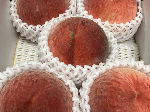 【夏のギフト・７月下旬】かたい桃「おどろき」約２kg・６～８玉１箱山梨県笛吹市八代町産