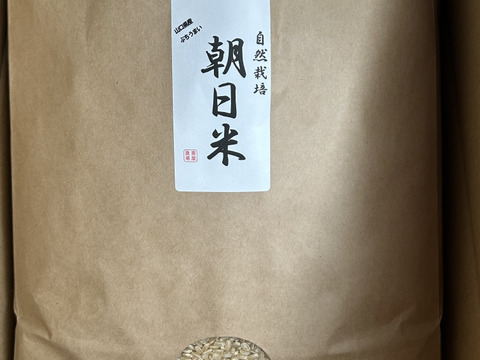 R7 自然栽培 3年以上のお米 おいしい玄米10kg 昔の品種：朝日米 自家