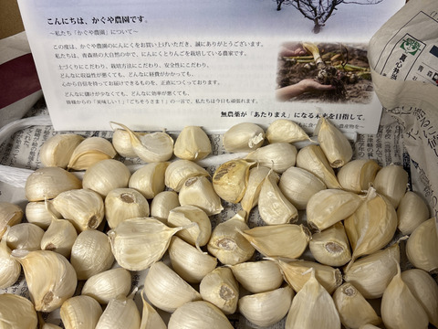 【毎年２万箱売れてます！】500g!! 青森県産にんにく 最高級品種 ホワイト６片「白玉王」家庭用バラ