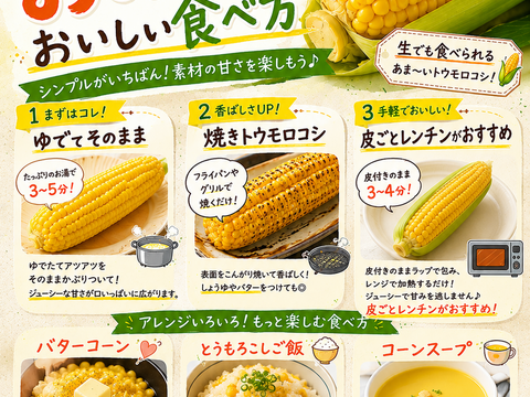 糖度がメロン越え⁉スーパースイートコーンL10本