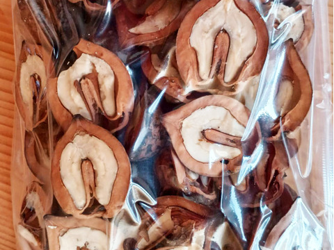 【鬼くるみ】新潟県産 和クルミ 割り胡桃 農薬および化学肥料栽培期間中不使用 除草剤不使用 希少在来種 600g