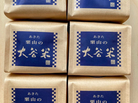 【令和7年度 新米】あきたこまち 「大谷米」300g(2合) ×6個 もっちり甘い 単一農家米100%！