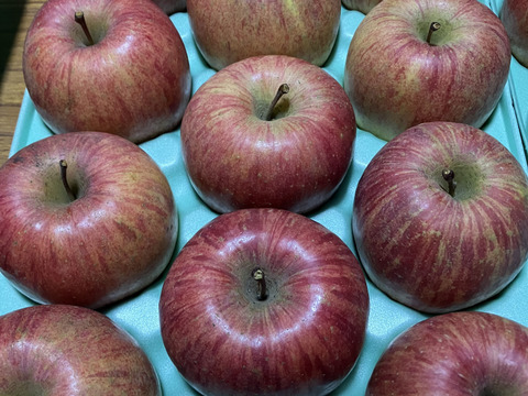 2箱3キロ9-13玉入×2箱　樹上完熟葉取らずサンふじ　農薬半減栽培で安心安全！