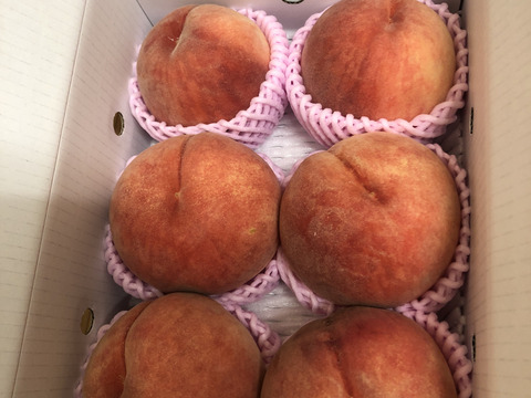 まるせい果樹園の桃『川中島白桃』2㎏箱　(6~11玉入り)  mk2