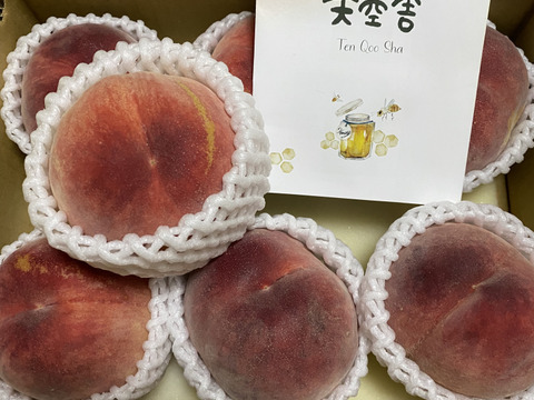 7月-8月上旬収穫】約2kg6～8玉の桃1箱・山梨県南アルプス産で夏の