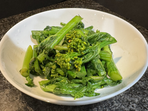 白菜の菜花500g【農薬不使用、化学・有機肥料不使用】