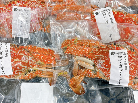 【浜名湖産】茹でガザミオス１杯約150gから300g詰め合わせて1kg