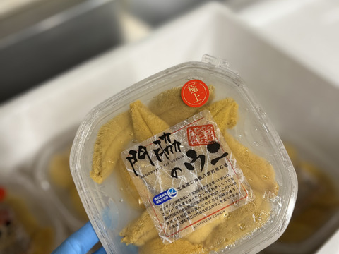 極上「門脇のウニ」北海道産キタムラサキウニ 塩水生ウニ