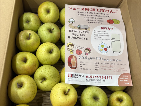 【小玉】ジュース用・加工用りんご（冬りんご） お得にたっぷり使える！ 10kg