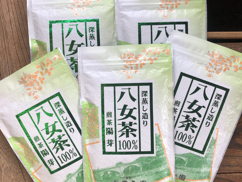 【ポスト投函】2023年新茶⭐︎八女茶100%煎茶陽芽100ｇ5本