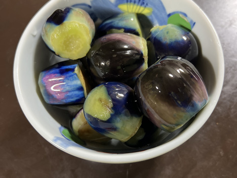 夏のおつけもの　丸茄子の浅漬け