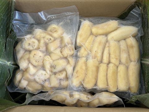 🍌【皮むき不要】いつでも食べ頃　沖縄産 完熟冷凍アップルバナナ 5kg