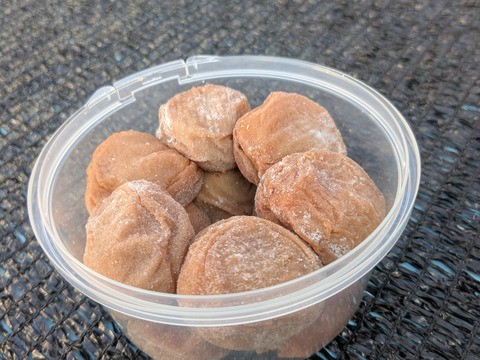 【有機JAS認証】【訳あり】令和7年産有機梅干しの「つぶれ梅」。300g特大サイズ4L