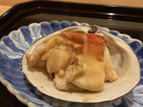 ホッキ貝/スチーム処理済/ハーフシェル/200～300ｇ/5個/そのまま焼きやBBQ可能【冷凍】