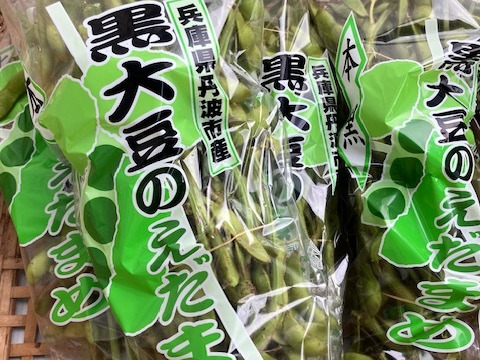 丹波産の丹波黒枝豆！早期特別割引価格！(食べチョク初出品の為)【枝付き】 750g×2袋　農薬/化学肥料/除草剤不使用、真心こめて育てました！今だけの特別な味をぜひ『10月中旬より発送』『数量限定』