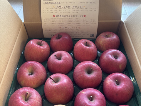 特選贈答★味濃い甘いｻﾝふじ★無肥料.農薬節約30%〜.除草剤.摘果剤.摘葉剤不使用★【5kg箱】
玉数指定不可/予約販売開始！/贈答用に是非！/りんご【冬ギフト】