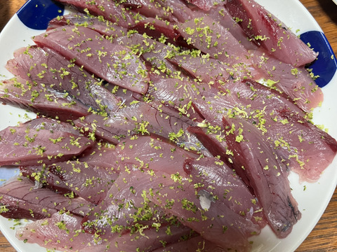 期間限定！サービス１匹つき！獲れ次第発送‼️紋ズマカツオ(ヤイトカツオ)6匹入り！　１匹約400〜500g