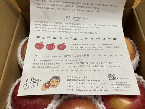 【冬ギフト】 🍎レビュー数1700件突破！！《家庭用》青森完熟葉とらずふじ８〜１２玉(約３kg)🍎ID119812