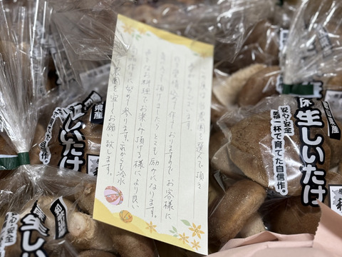 肉厚ボリュームの菌床生しいたけ１㎏！