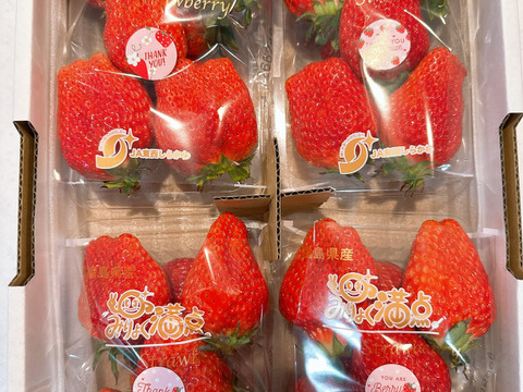 🍓✨️テレビで紹介された！完熟とちおとめ　4パック