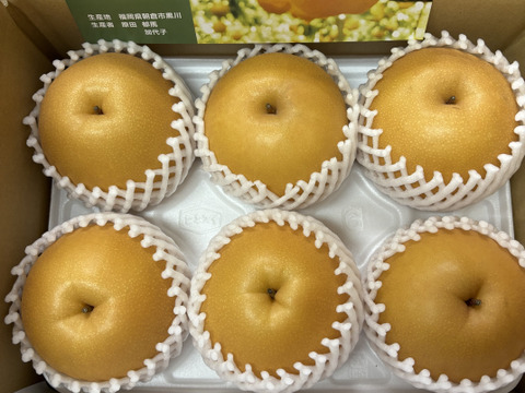 【とにかく甘い‼️】にっこり梨🍐贈答用約2.2kg(3-6個)✨️新高と豊水の交配種✨️甘くてキメが細かでとってもジューシー💦酸味が苦手な方にはおすすめ品種です😋鮮度を保つ為クール便でお届け🚚