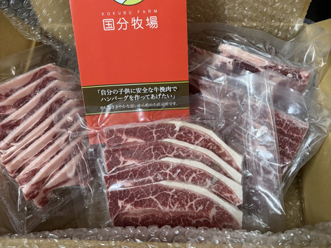【冬ギフト】国分牛焼肉セットA  合計500ｇ(2～3人前)
