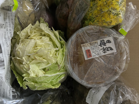 なにもいれない自然栽培野菜６品。
