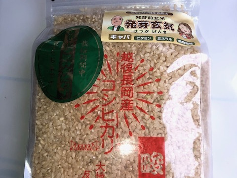 【おまけ付】令和４年　新潟県産コシヒカリ　反町の【発芽前玄米】はとても食べやすいですよ（2㎏）