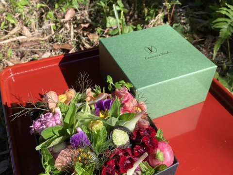 【母の日ギフト】野菜ブーケ BOXタイプ【メッセージカード付き】【カラフルなミニ野菜】【4/26(土)～5/18(日)お届け】