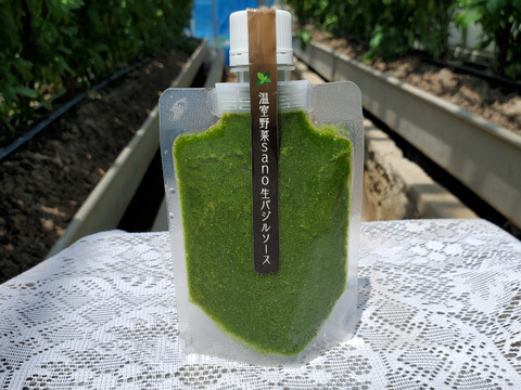温室野菜 sano 無添加 生バジルソース（１３０g)×２