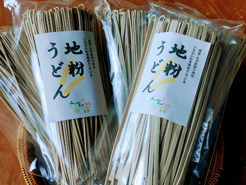 【噛むほどにおいしい☆】地粉の乾麺うどん(農薬・化学肥料不使用／220ｇ×3p)