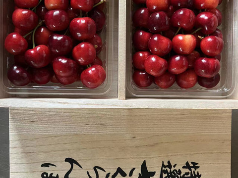 2026年予約販売山形県産さくらんぼ　やまがた紅王  特秀　桐箱　3L、4L