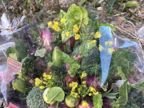 【ギフト】野菜ブーケかごタイプ【カラフルなミニ野菜】【お誕生日】【開店祝い】【周年祝い】【お供え】