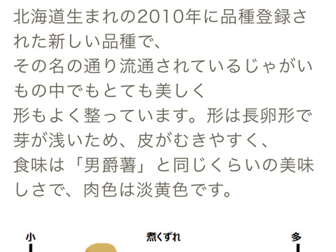 新じゃがピルカは、大きくずっしり詰め合わせ。約3キロプラス希少じゃがインカの目覚目、2キロ