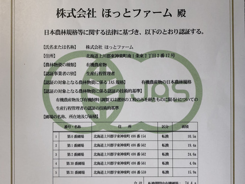 北海道産【有機JAS認証】 オーガニック・生ブルーベリー1㎏