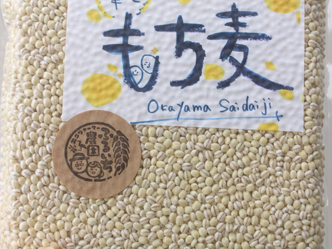 令和7年産　もちっプチっ食感が癖になる！岡山西大寺幸せもち麦（2kg（500ｇ×４））