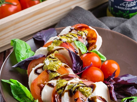 朝摘みバジル🌿×完熟トマト🍅カプレーゼがすぐ作れるセット