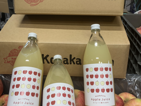 瓶と缶の詰合せ果汁100%りんごジュース【720ml瓶2本・195g缶6本】3箱 果汁100%りんごジュース【720ml瓶2種・195g缶6本】瓶と缶の
