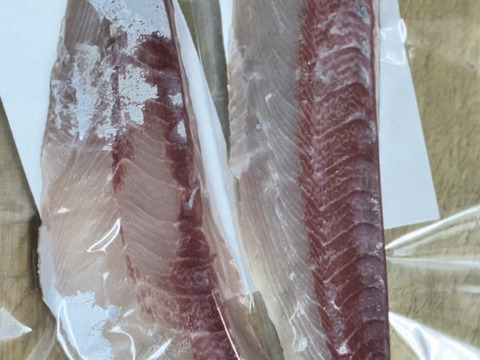 冷凍‼️血抜き済活け〆天然カンパチ！鮮度抜群！片身入り(2分の1)