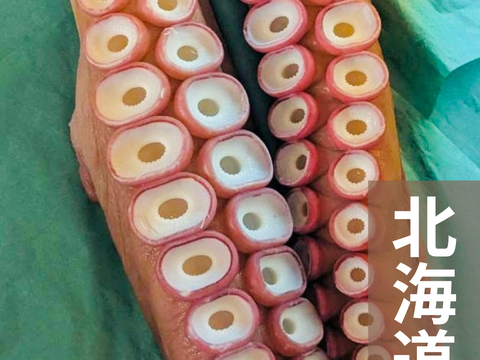 【インパクト大！】北海道白老産　活茹で水だこ（足）1.4㎏1本【3等分真空加工】