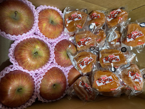 今が旬の果物お届け！　あんぽ柿（干し柿）個包装・りんご　詰め合わせセット　7.5Ｋ