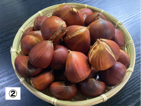 丹波栗　早生　「丹沢」3L・4L混合サイズ約1Kg②（本州のみ）